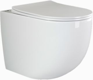 Приставной унитаз Ceramica Nova Mia CN1810 безободковый белый